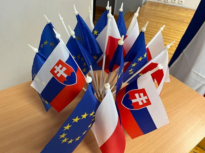 Obraz Erasmus+ w SLO w Lęborku, goście ze Słowacji